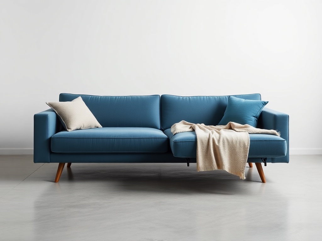 Premium Steel Blue Sofa Bed