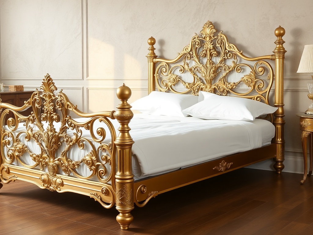 Bed - Antique Brass Victorian