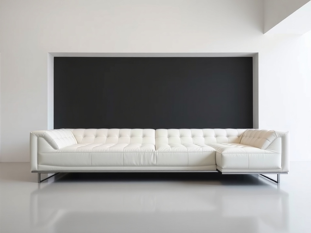 Sofa Cum Bed - Pearl White Leather