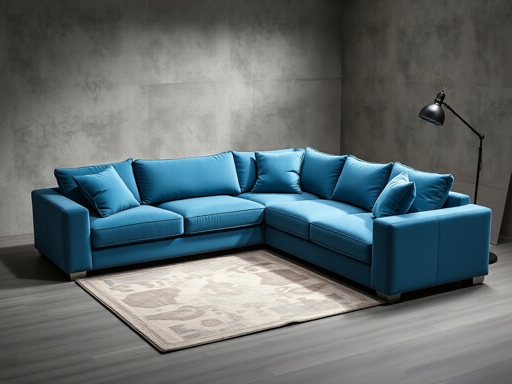 Sofa Cum Bed - Steel Blue Sectional
