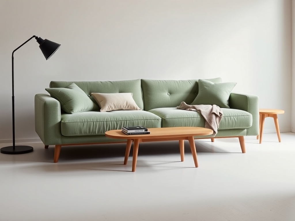 Sofa Cum Bed - Sage Green Scandinavian