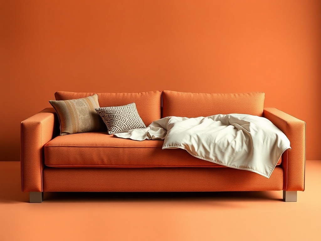 Sofa Cum Bed - Terracotta Earth Tones