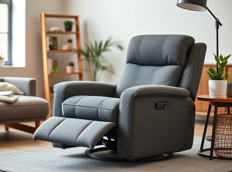 Recliner - Slate Gray Microfiber Heating