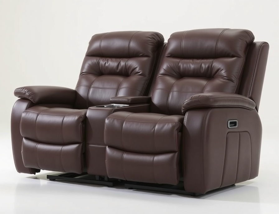 Recliner Sofa Set - Dark Brown Loveseat Power