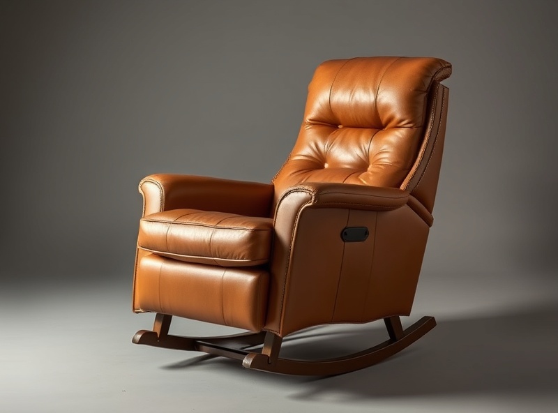 Recliner - Caramel Leather Glider