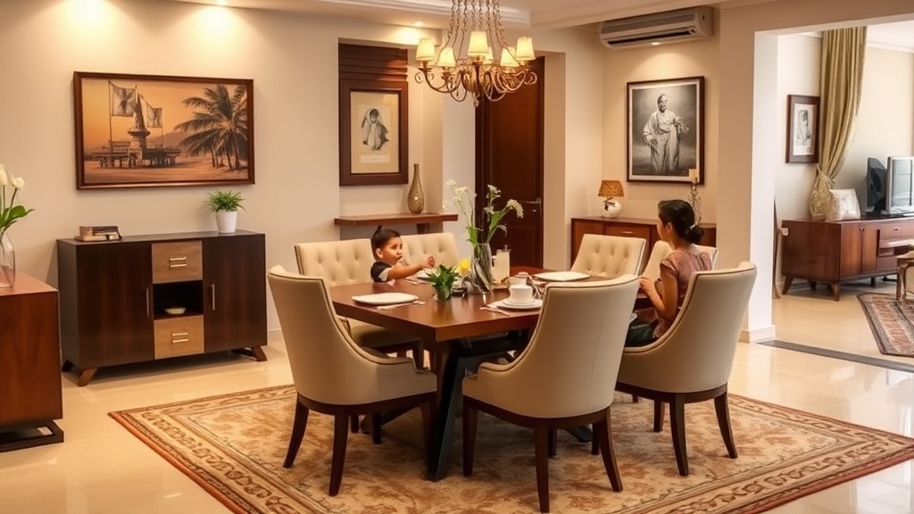 Custom dining set in dining area