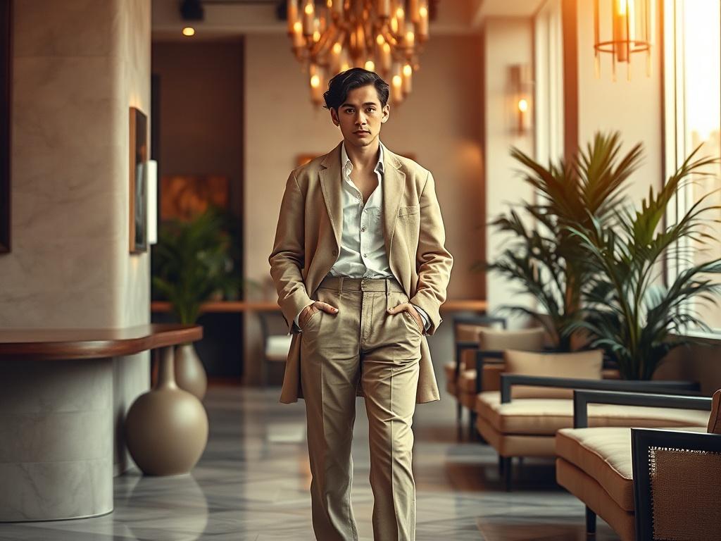 A high resolution image of a confident individual standing in