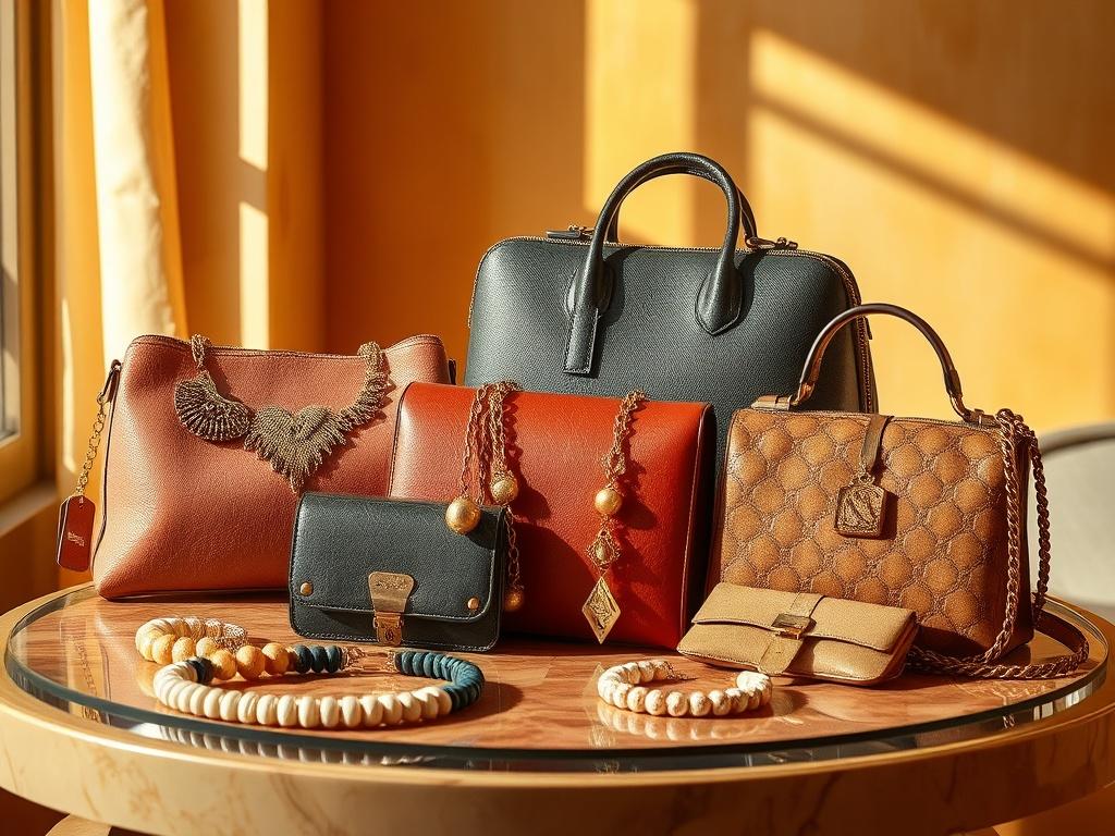 A realistic high resolution showcasing a selection of artistic accessories,