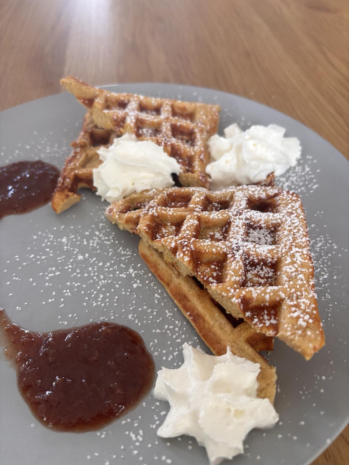 Egészséges cottage cheese gofri