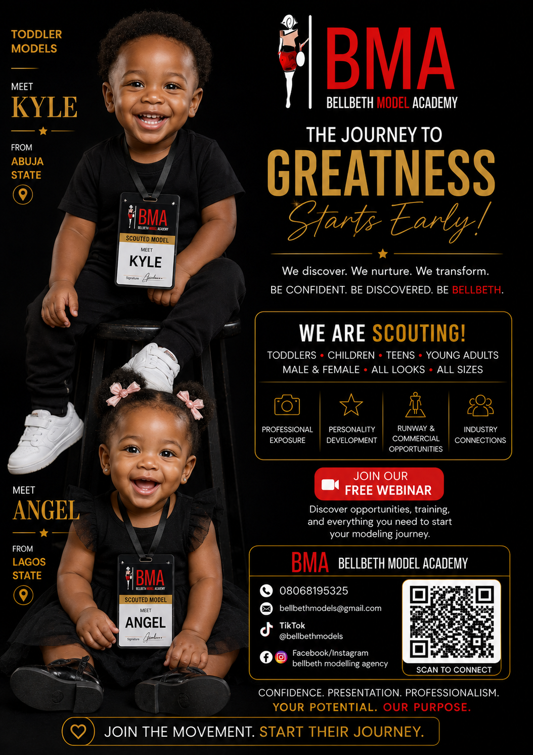 Professional model showcase