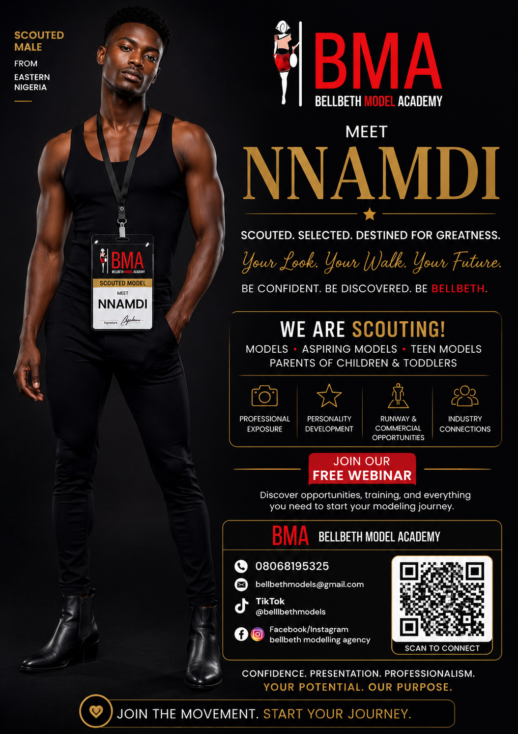Professional model showcase