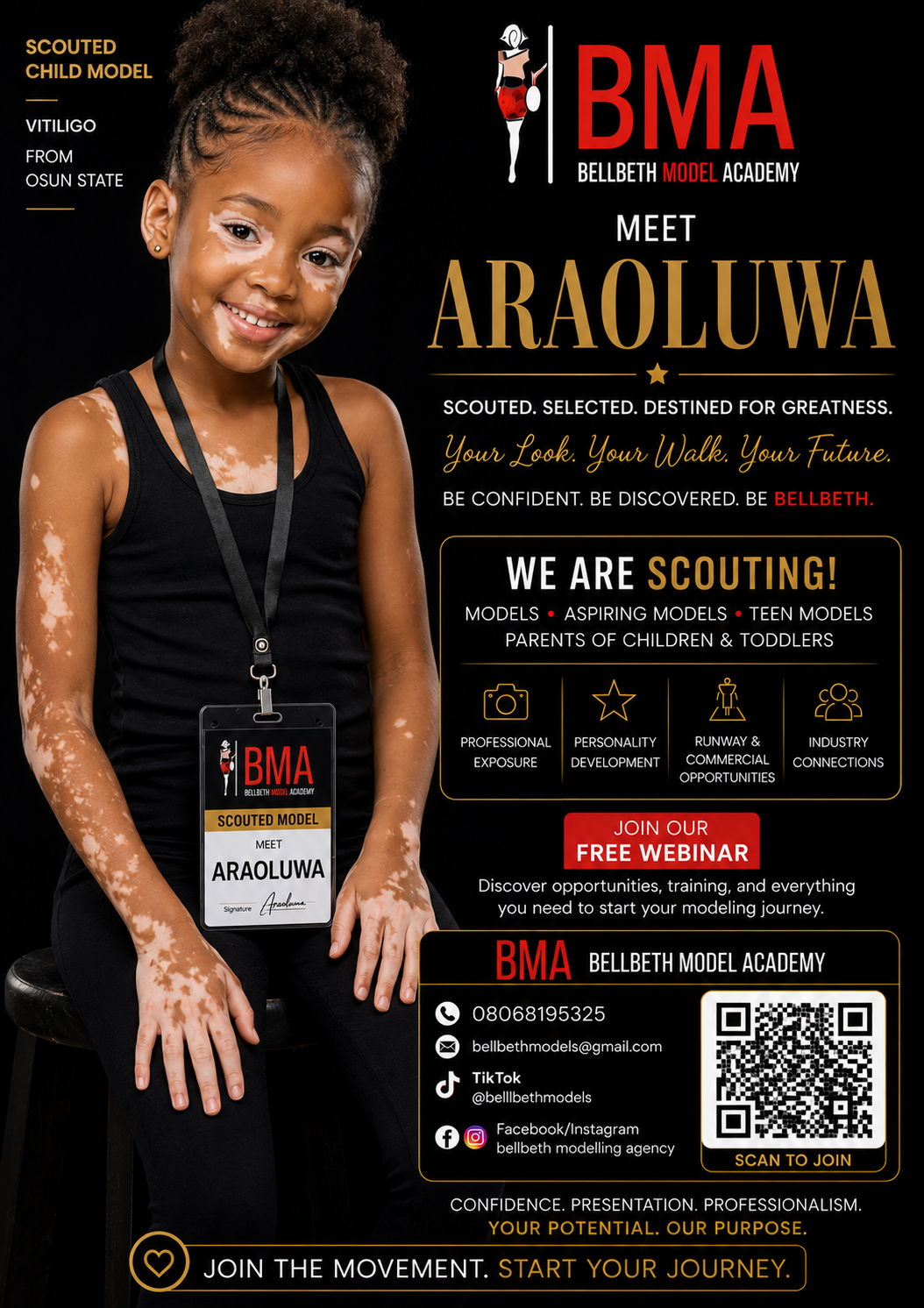 Professional model showcase