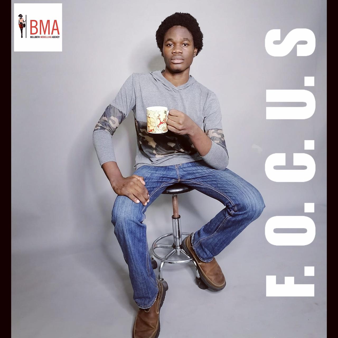 Model in editorial fashion photoshoot