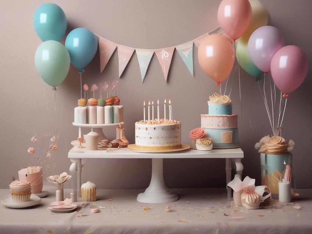 birthday party, celebration, decorations, cake, friends
