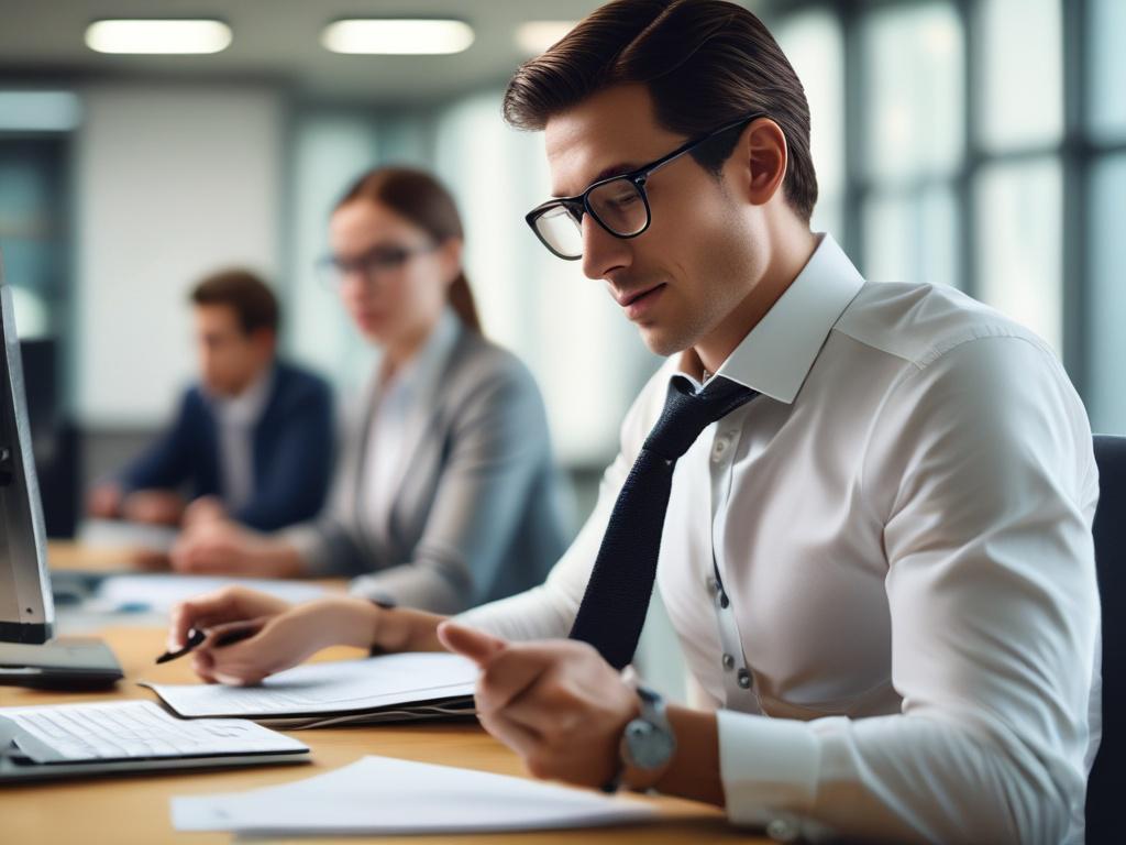 A professional consultant engaged in a discussion with a business