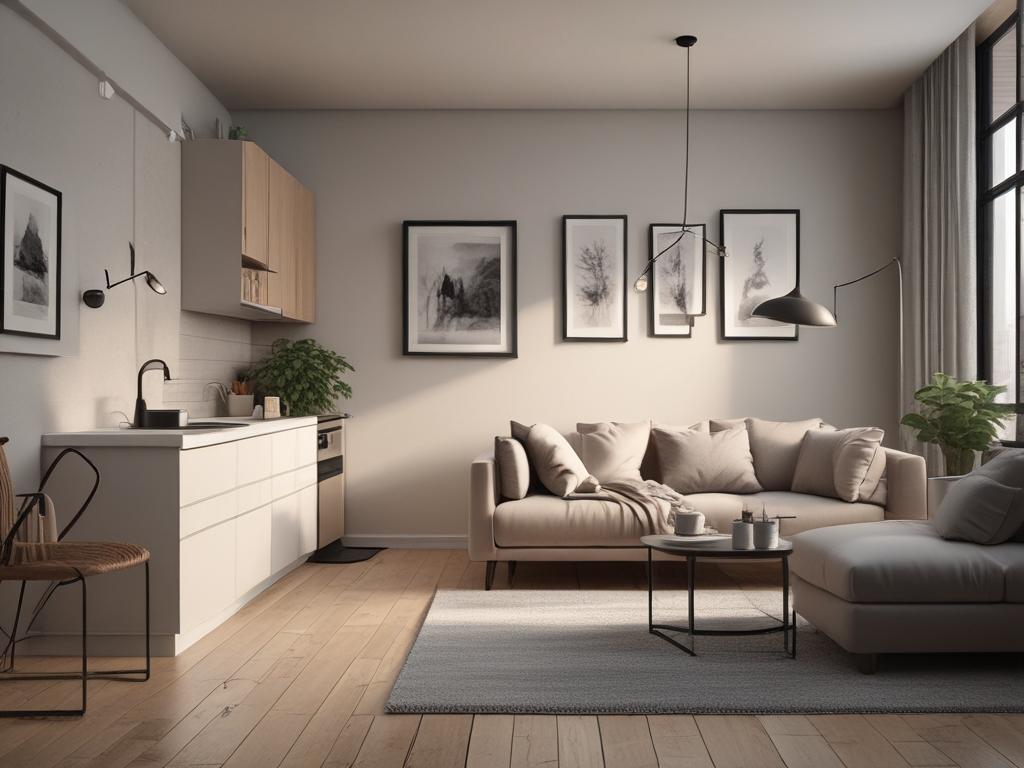 studio apartment, modern, urban, cozy