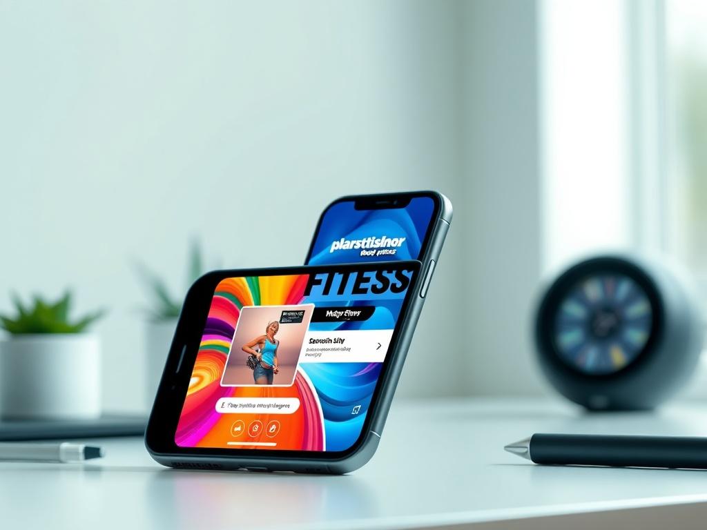 A close up of a dynamic, visually striking smartphone displaying