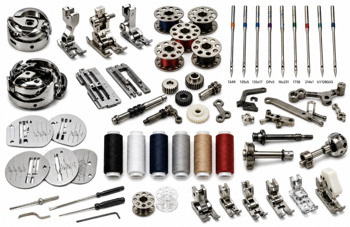 Sewing machine parts inventory