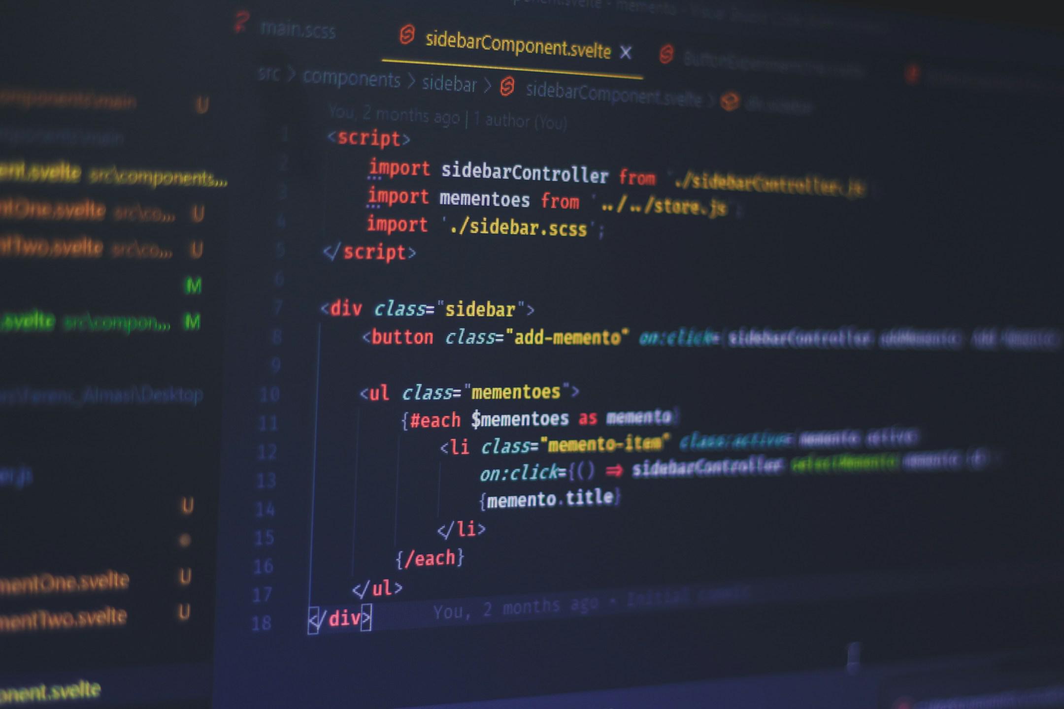 Svelte code example