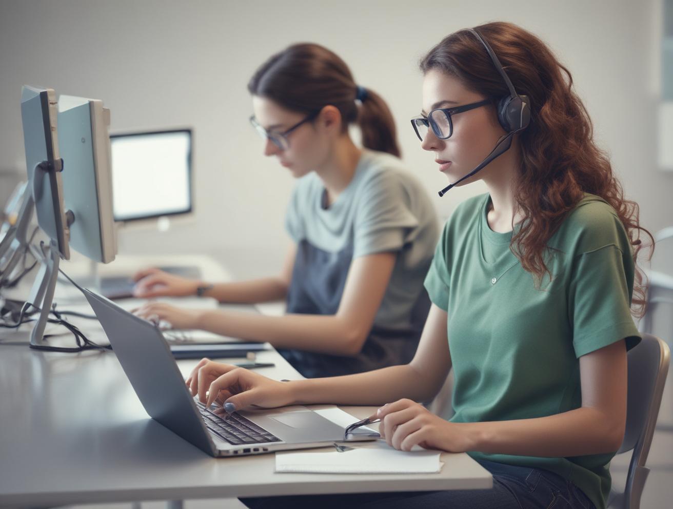 students coding, online learning, education technology