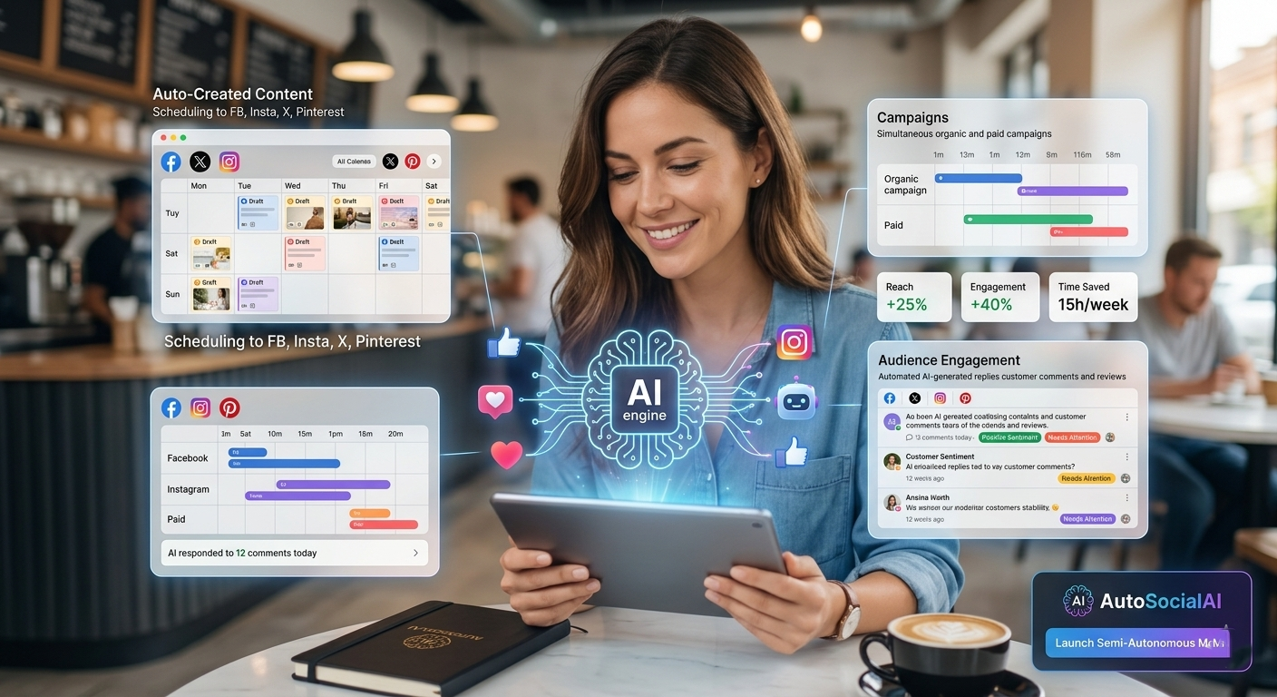 AutoSocialAI app interface