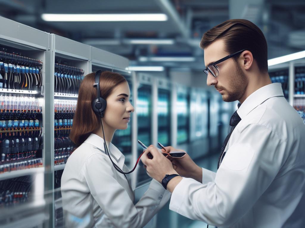 A realistic high resolution of a certified telecommunications technician in