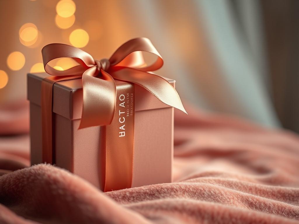 A stunning close up shot of a luxury gift box