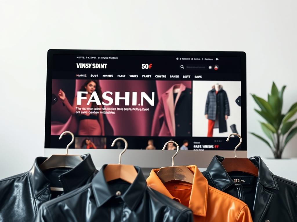 A high resolution of a vibrant fashion e commerce website