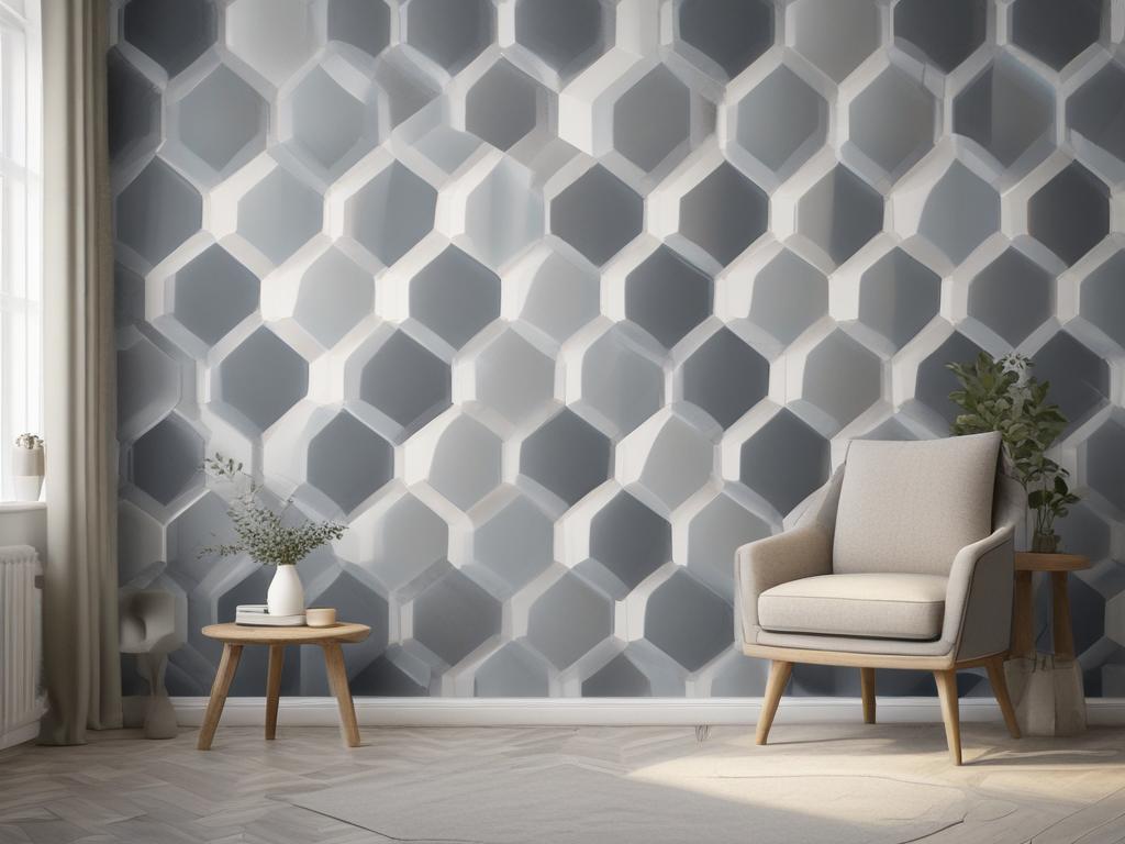 geometric wallpaper, modern design, contemporary decor, stylish patterns