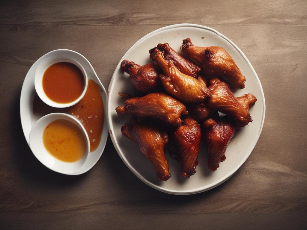 BBQ wings, comfort food, crispy, tangy sauce