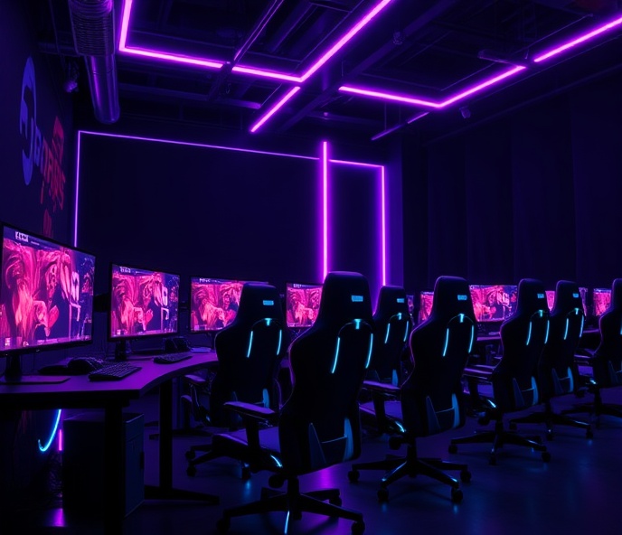 Gaming esports venue setup