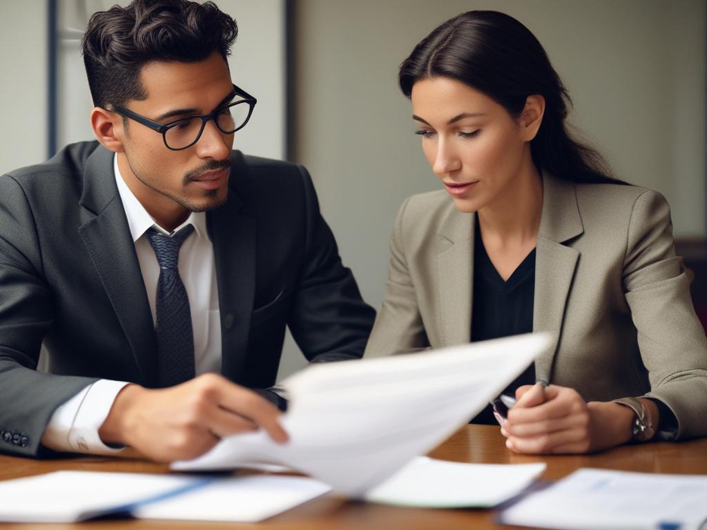 A close up shot of a professional immigration consultant reviewing