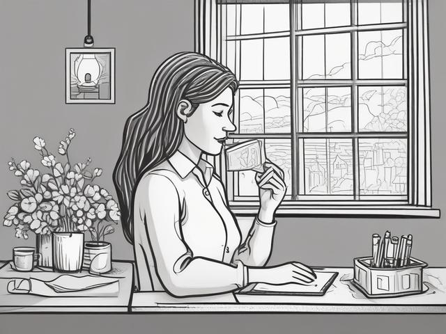 Create a high-quality illustration that embodies the theme "The Power of Daily Devotionals." The composition should be simple and clear, focusing on a solitary subject to convey a sense of peace and introspection.

**Subject Matter**: Center the image on a serene individual seated at a desk, deeply engaged in reading a daily devotional book. The person, depicted as a thoughtful middle-aged individual with a calm expression, should be surrounded by softly glowing light that symbolizes spiritual enlightenment
