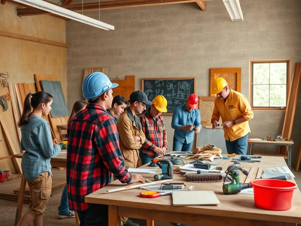 A vibrant high resolution image of a classroom setting with