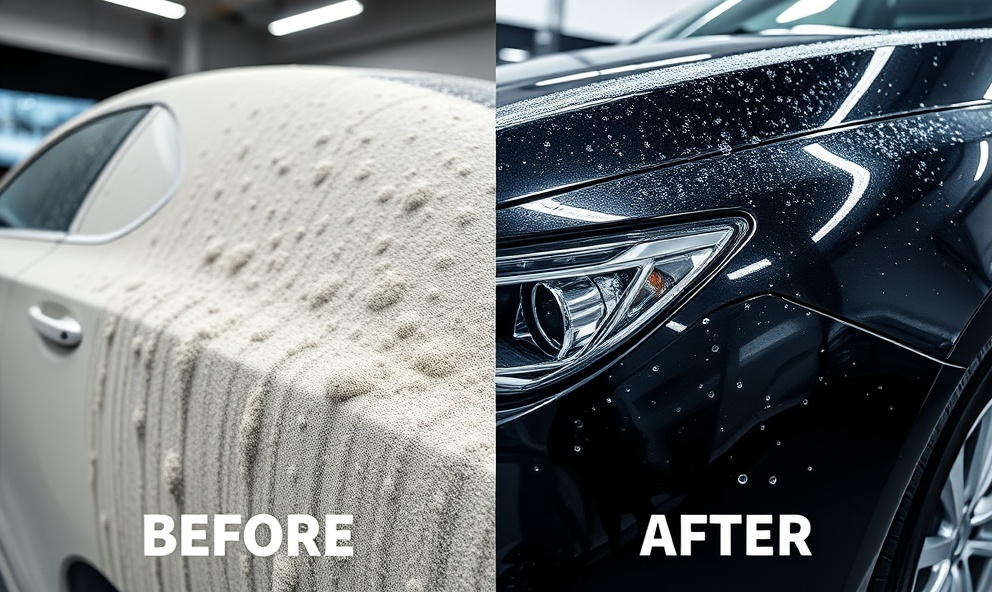 Before and after hand wash