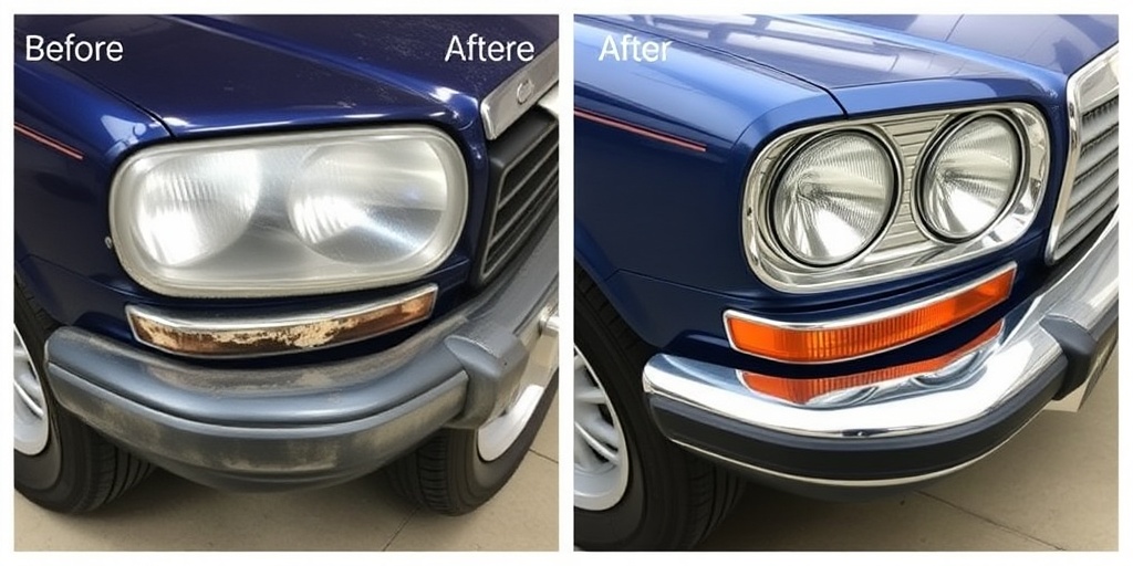 Headlight & Trim Restoration - Before