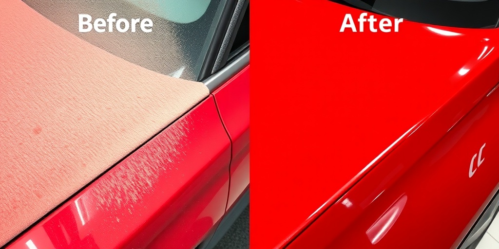 Red Sedan Premium Detail - Before