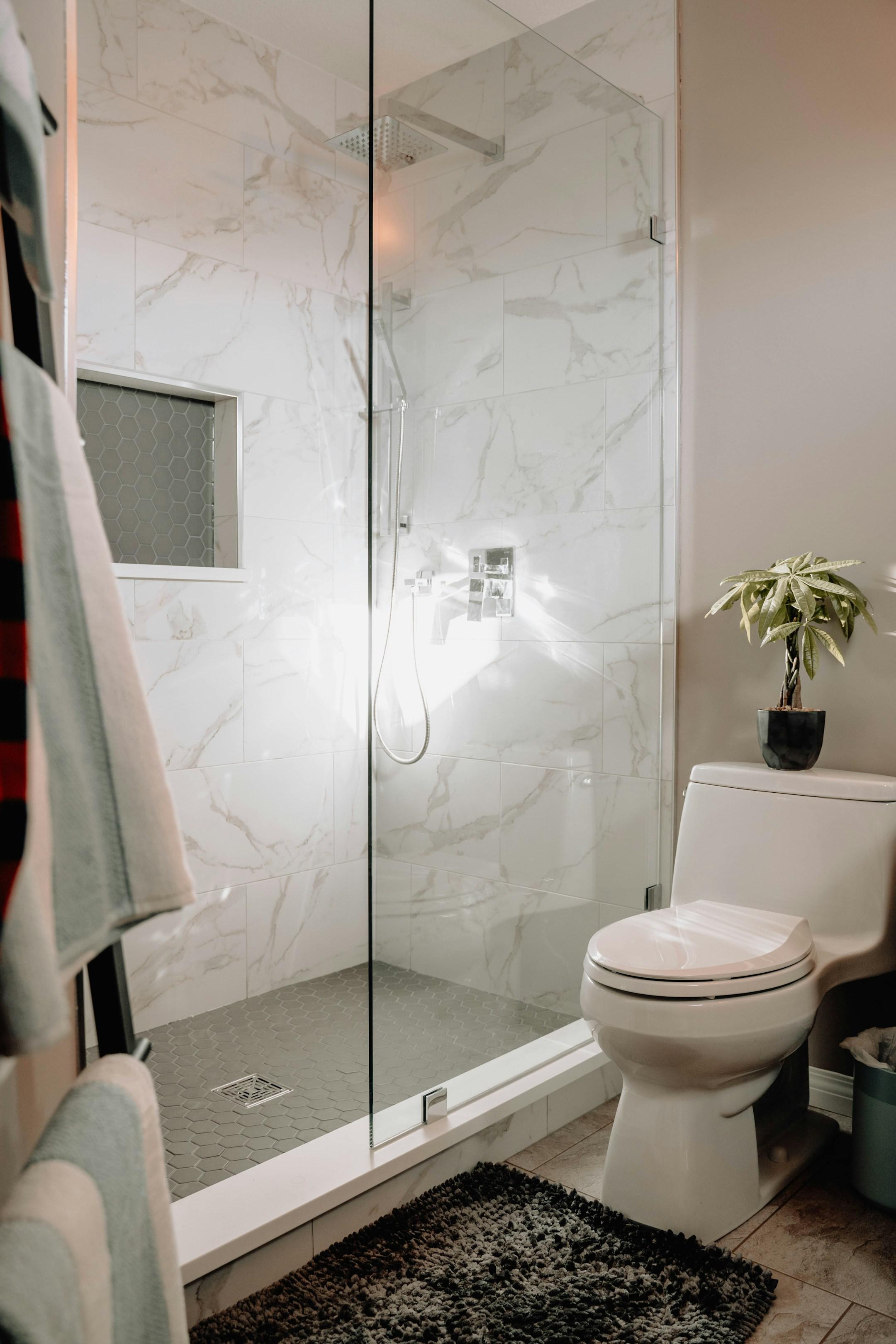 It's important to ask 'how much are custom glass shower doors?' before starting a modern bathroom renovation