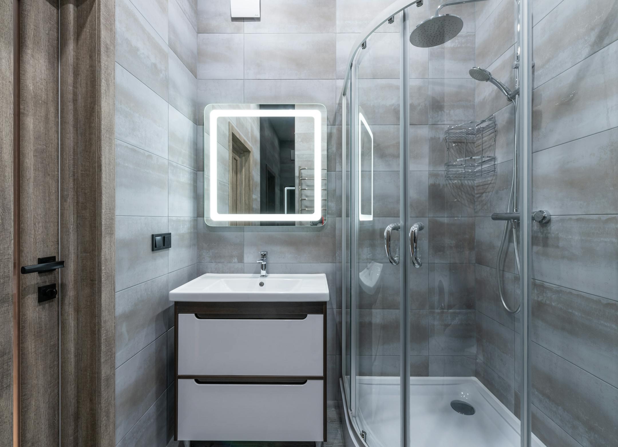 Contemporary washbasin installed by a shower door expert