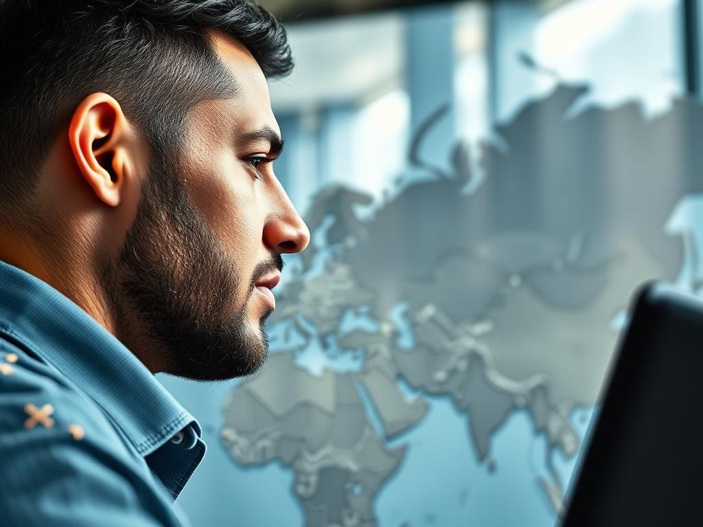 A close up shot of a professional team member from