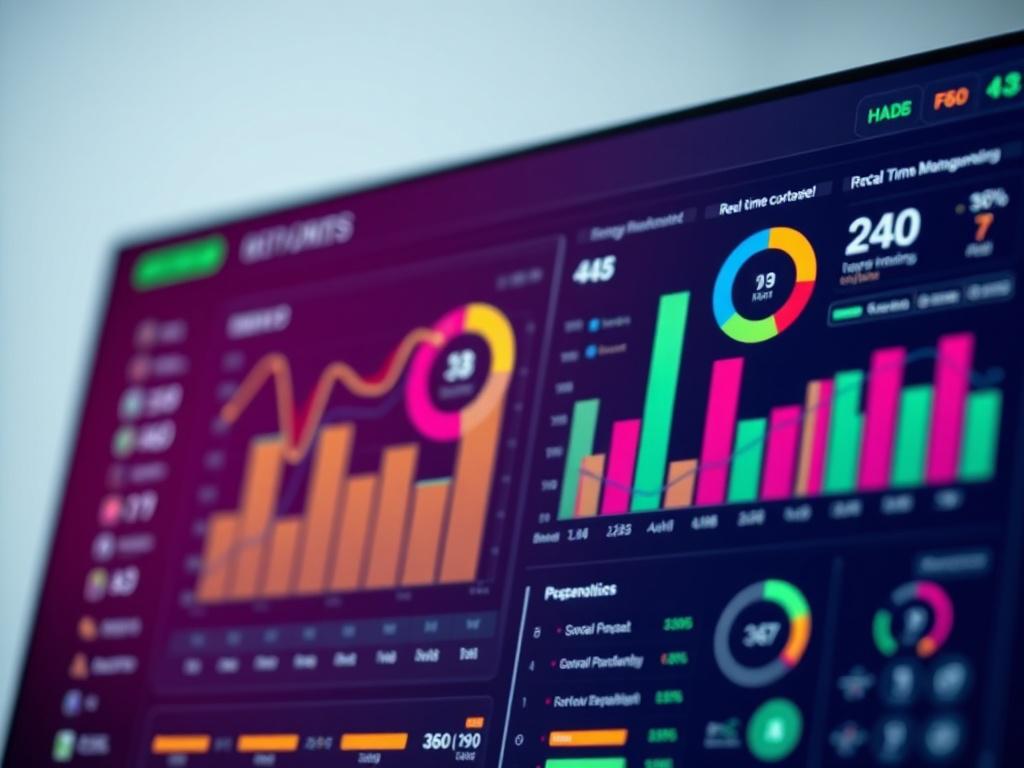 A detailed close up of a digital energy management dashboard