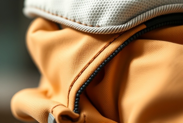 Luxury pet fashion detail - close-up of high-quality fabric and stitching