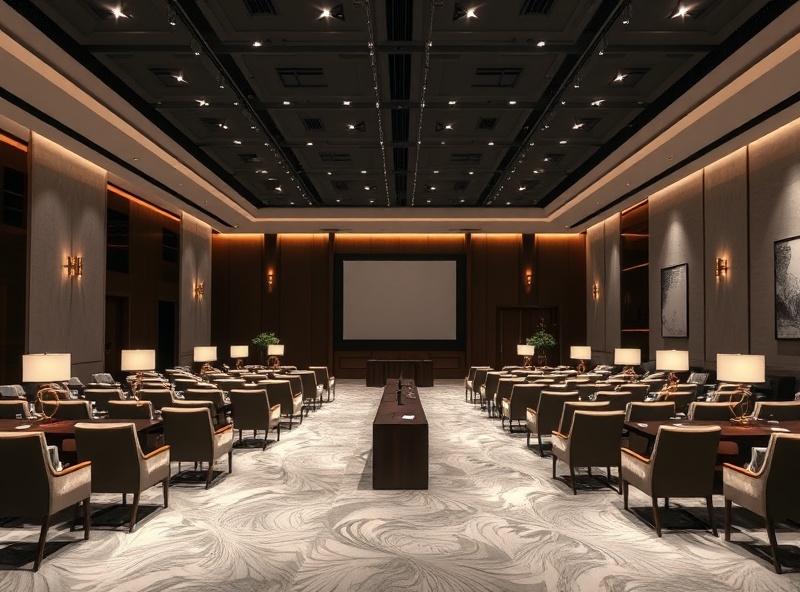 Elegant luxury hotel conference room with modern furnishings