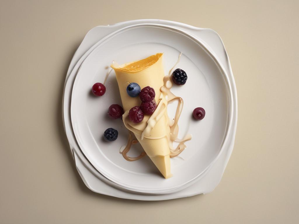 vanilla crepe, dessert, sweet, delicious