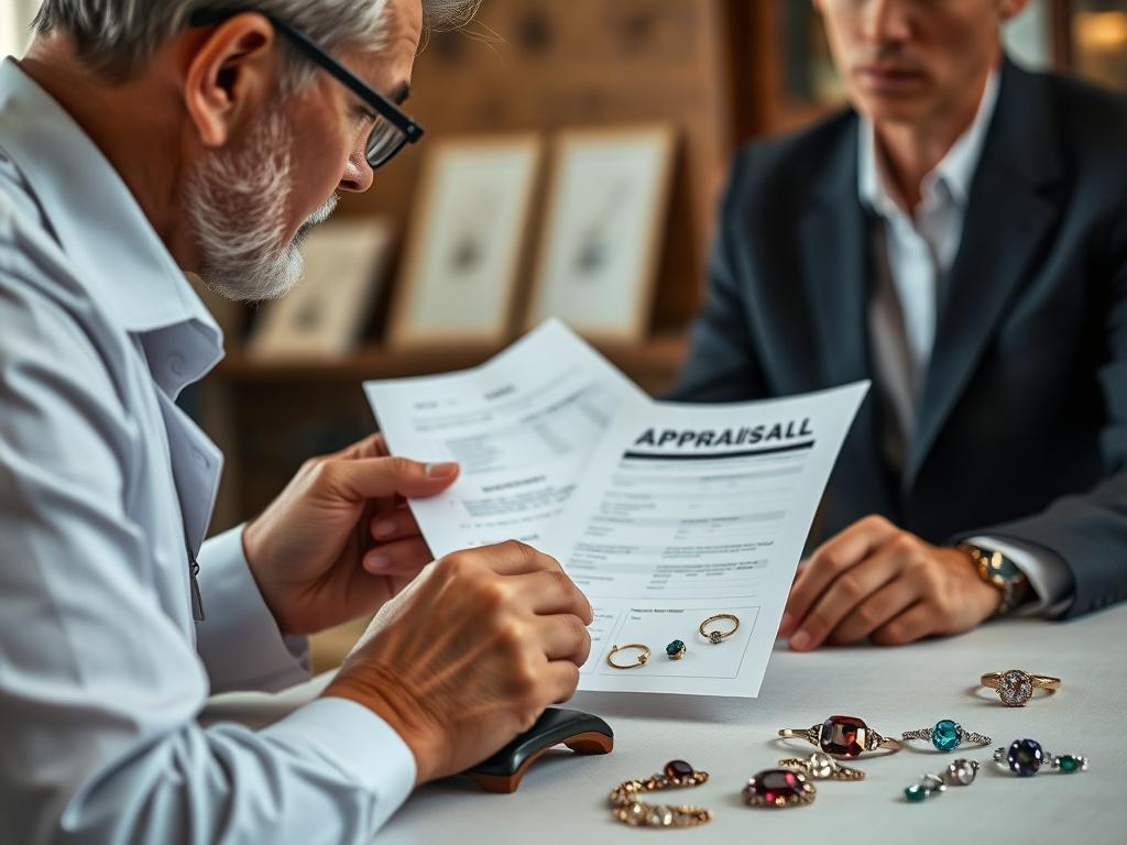 An appraiser presenting a detailed appraisal report to a client,