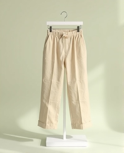 Beige Linen Trousers