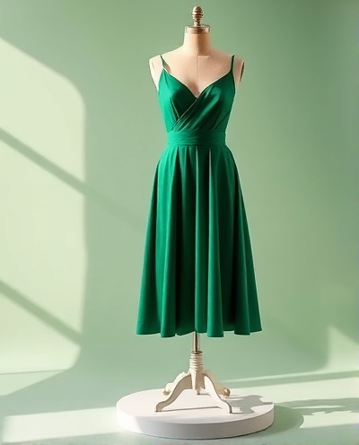 Emerald Green Midi Dress