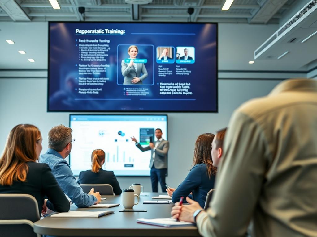 A close up shot of a training session in progress,