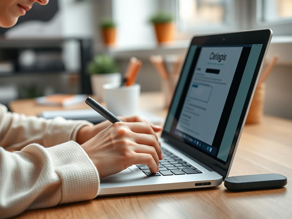 A close up shot of a person filling out an