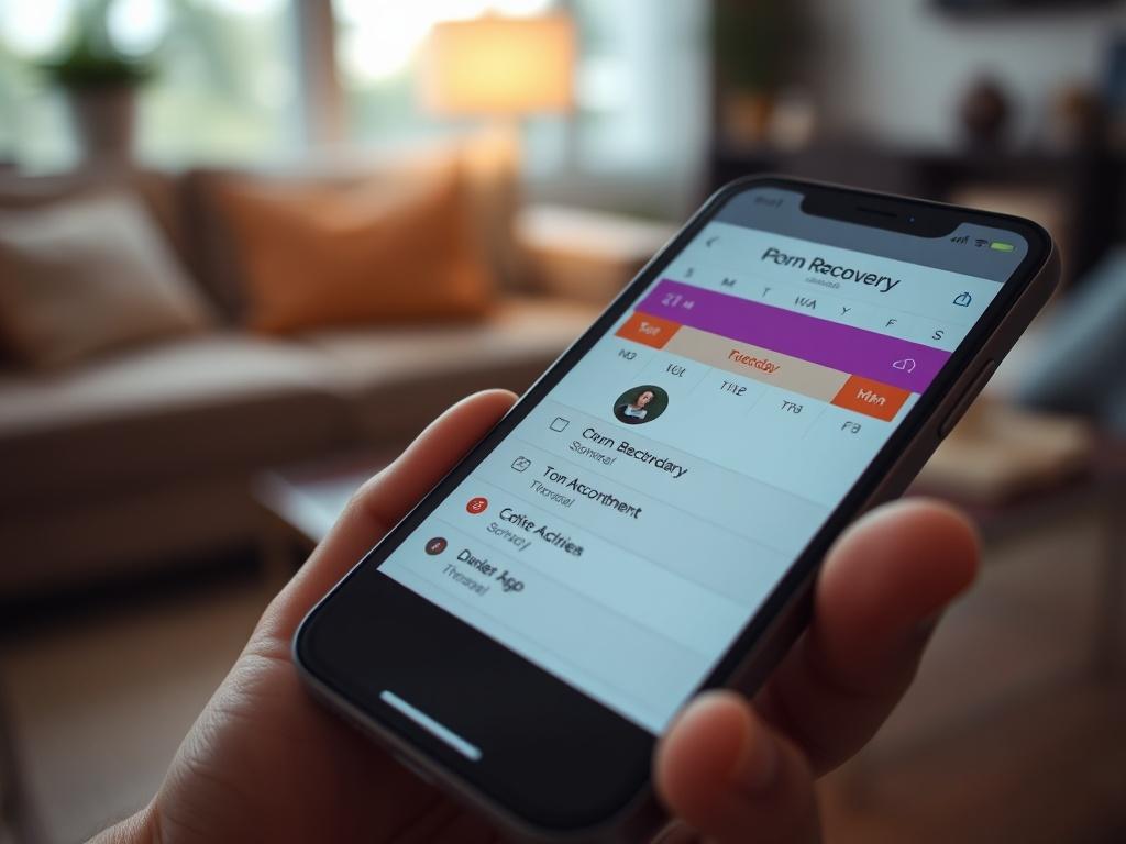A close up shot of a smartphone displaying a calendar
